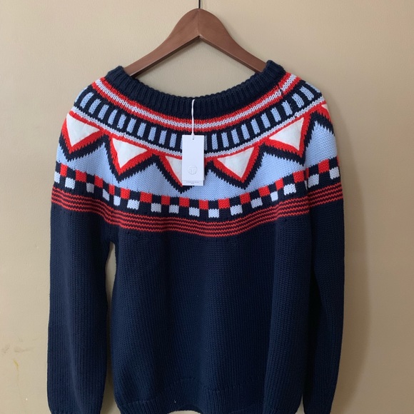 Tory Burch Sport  MERINO FAIR ISLE SWEATER - Picture 3 of 7